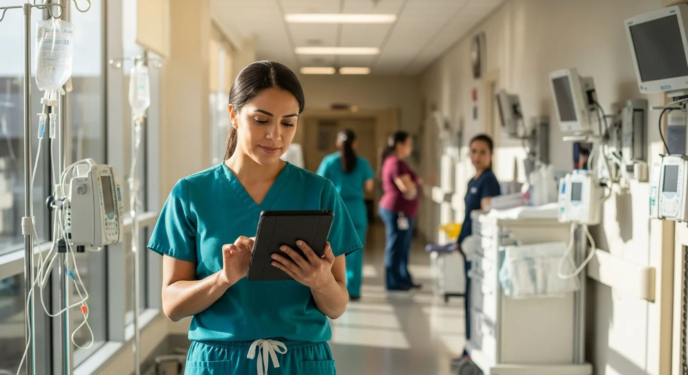 Arizona CNA reviewing earnings in a Phoenix-area healthcare facility