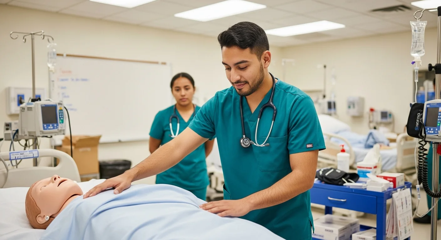 CNA student completing clinical training at Delaware long-term care facility