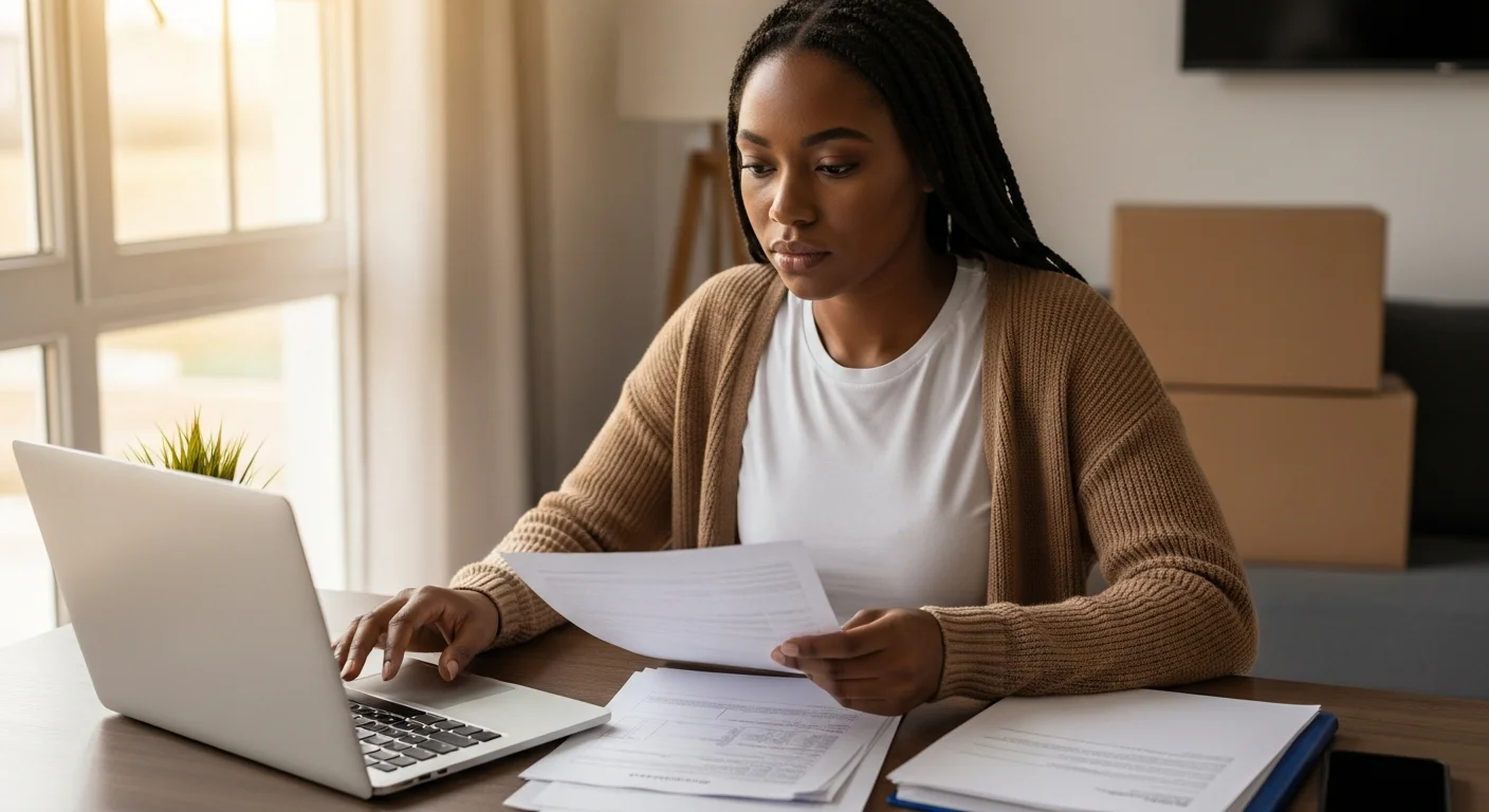 CNA reviewing Pennsylvania reciprocity application documents at home desk