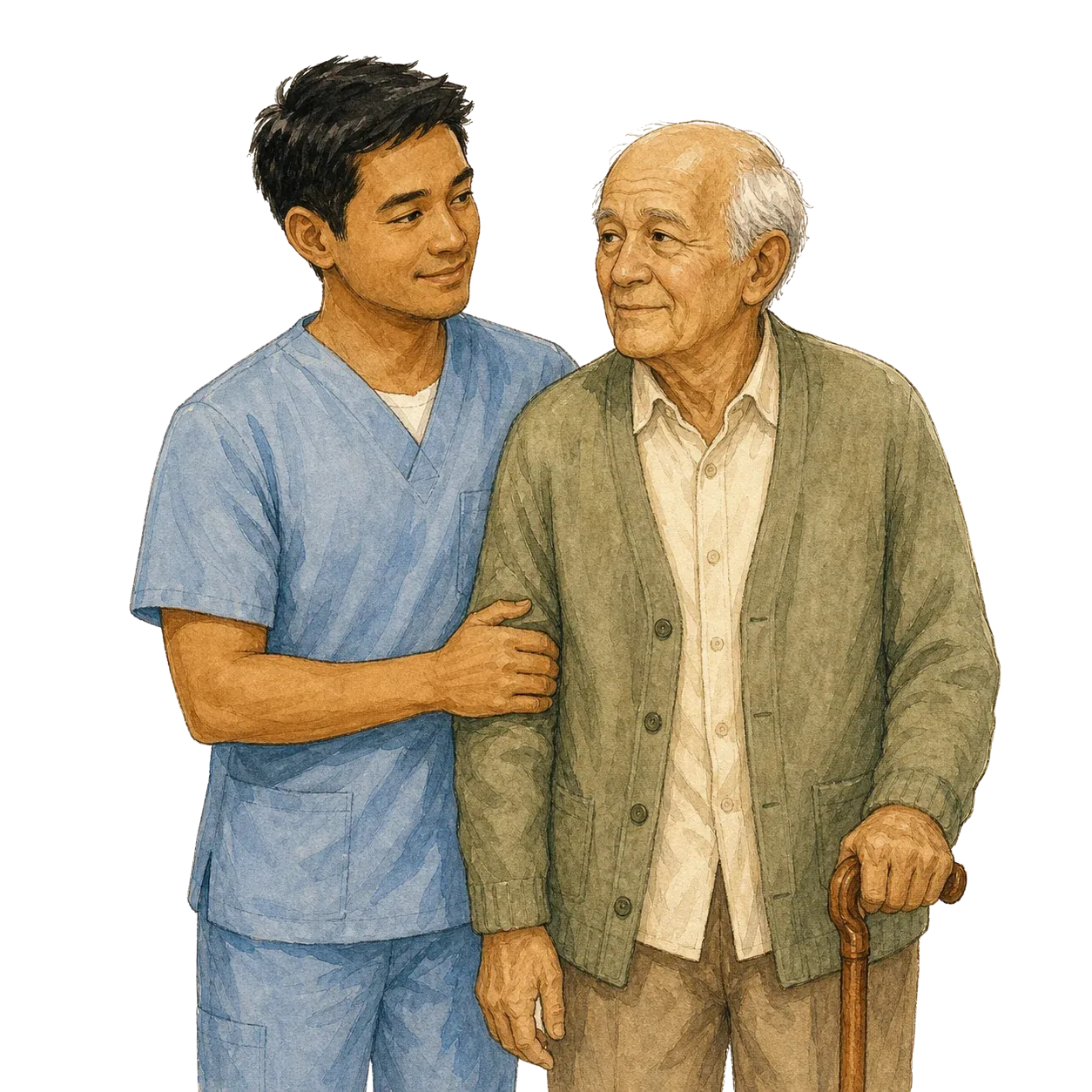 A certified nursing assistant caring for an elderly patient, CNA classes in Winston-Salem, North Carolina